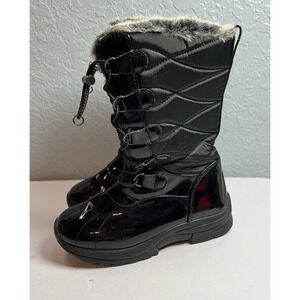 Khombu Girl's Kimmie Black Faux Fur Lined‎ Boot Size 13 M